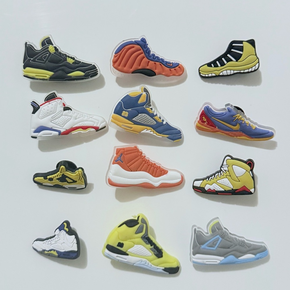 12 Sneakers Croc Charms Jibbit Shoe Charm Disney Croc Charms